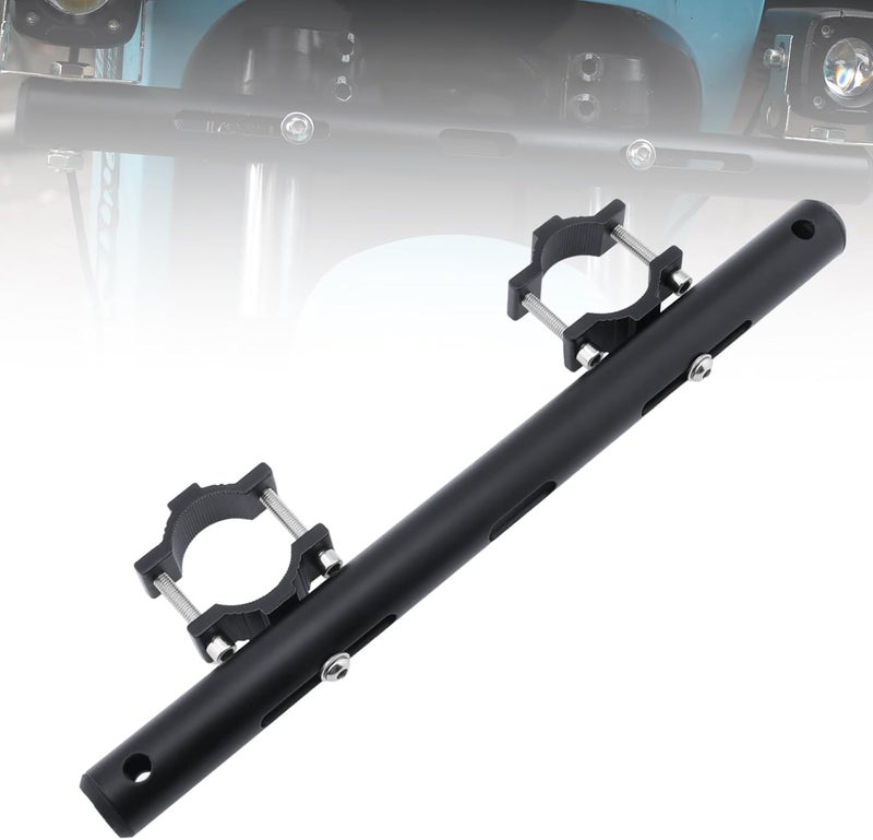 Windance 1 Set Multi Functional Light Bar Bracket,Adjustable Front Fork Auxiliary Light Expansion Mounting Holder,Spotlight Mounting Bracket for Motorcycles Scooters Tricycles Four Wheeler ATV UTV - Image 1